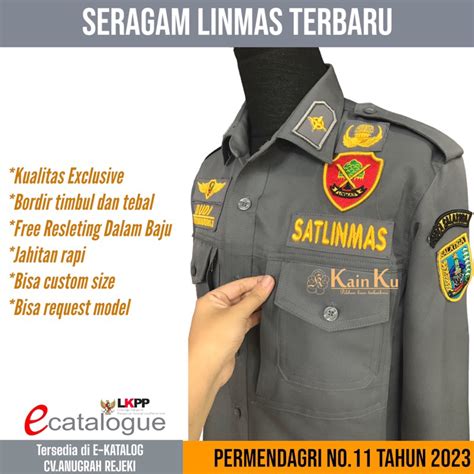 Jual Seragam Linmas Terbaru Paket Lengkap Sepatu Linmas Topi Linmas