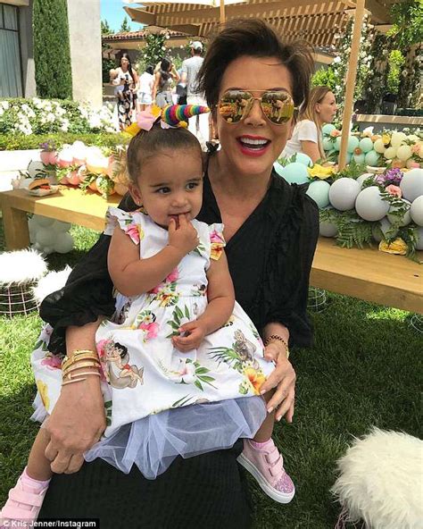 Kris Jenner Cuddles Granddaughter Dream During North And Penelopes