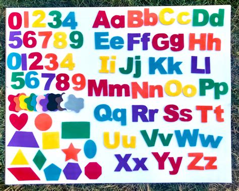 Felt Alphabet Numbers 1-100 Shapes Colors Felt Board - Etsy