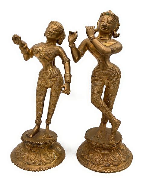 Buy Bhunes Antique Radhakrishna Idol Brass Radha Krishna Statue For