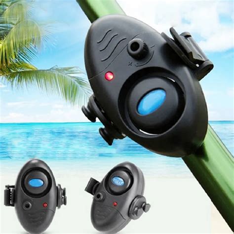 LED Light Electronic Fish Bite Strike Sound Alarm Bell Fishing Rod Pole