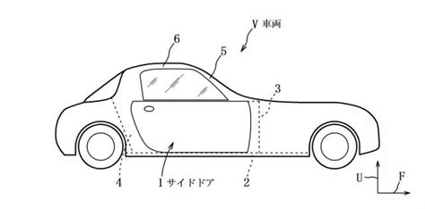 2021年に日本で出願公開していた「2ドアクーペ・スポーツカー用と思われるドア」に関するマツダの特許が米国で登録されました。 つらつらとmazda