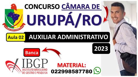 02 AUXILIAR ADMINISTRATIVO CONCURSO PÚBLICO DA CÂMARA MUNICIPAL DE