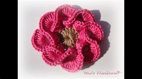 D Crochet Flowers Multi Petals Youtube