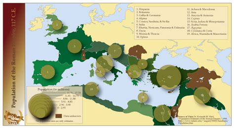 Population Of Roman Empire At Greatest Extent AD Maps On The Web