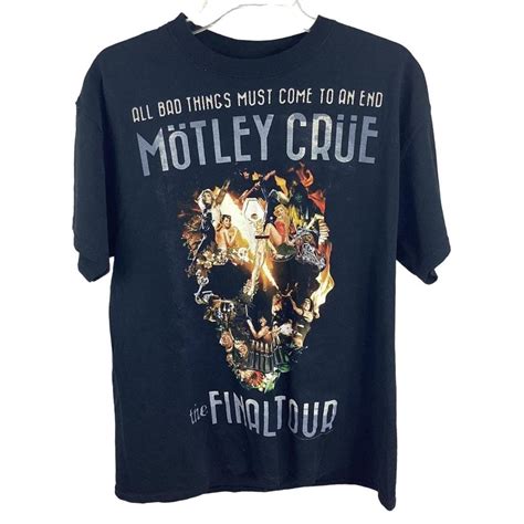 Motley Crue 2015 The Final Tour Girls Skull Graphic T… - Gem