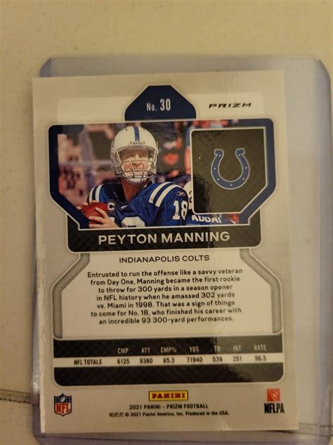 Prizm Football Peyton Manning Red Ice Prizm Ebay