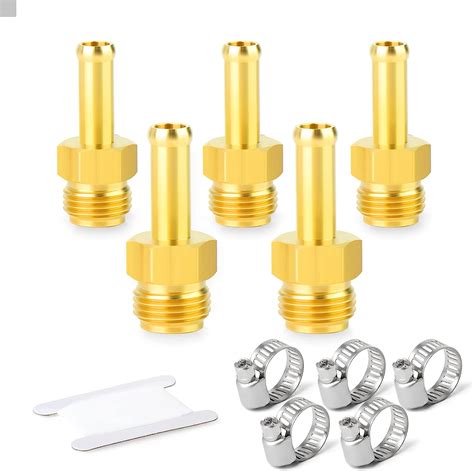 Amazon GASHER 5PCS Brass Brake Line Hose Fittings 3 8 Barb X 1 2