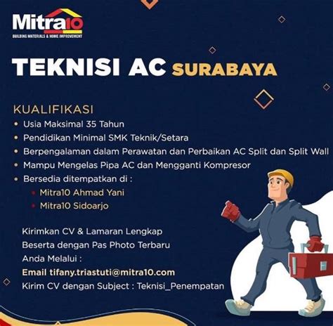 Lowongan Teknisi AC Surabaya Dan Sidoarjo AtmaGo