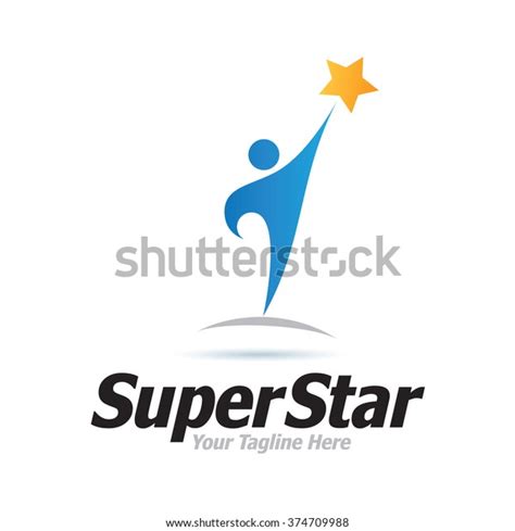 Logo Super Star Icon Element Template Stock Vector (Royalty Free) 374709988