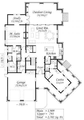 Wine Country Style With A Casita Modern House Plans By Mark Stewart