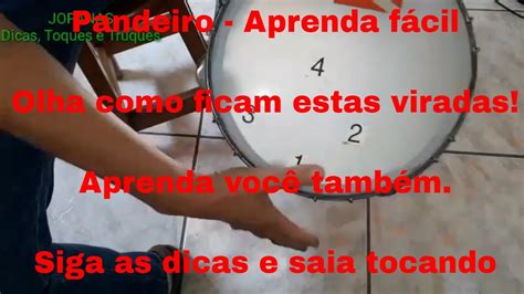 Como Tocar Pandeiro Aula de Pandeiro 59 Viradas Toque Fácil