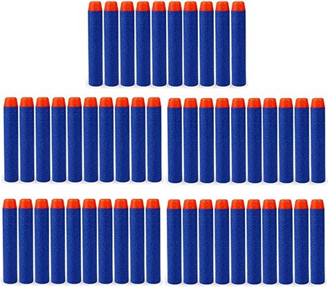 HONGCI 50pcs 7.2cm Blue Foam Darts for Nerf N-strike Elite Series ...