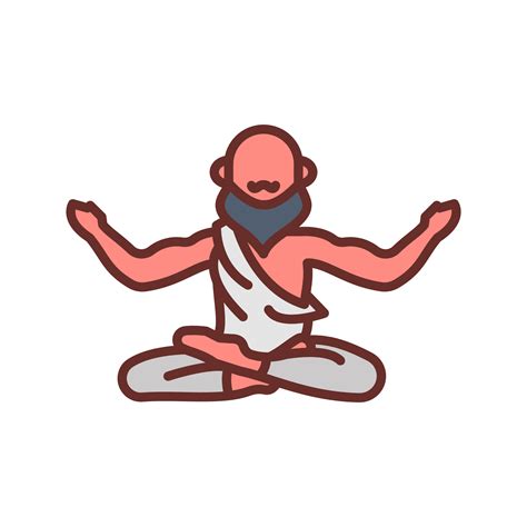 Yogi Baba Icon In Vector Illustration 33047680 Vector Art At Vecteezy