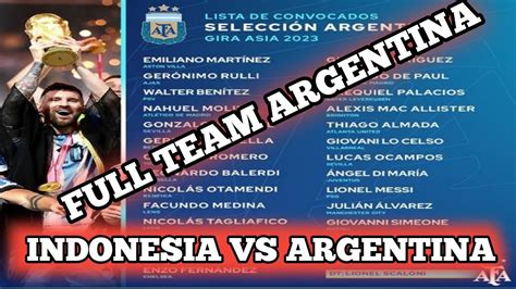 Breaking News Termasuk Lionel Messi Ini Pemain Timnas Argentina