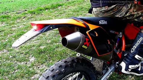 KTM EXC 450 Akrapovic Titan With Without DB Killer HD YouTube