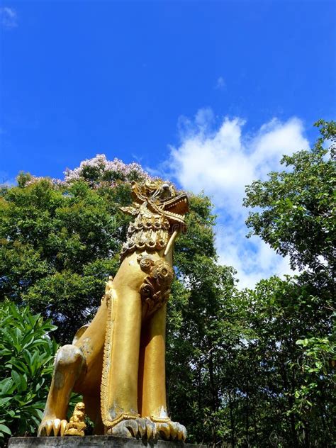 Leo Statue Stock Image Image Of Front Temple Lion 95455063