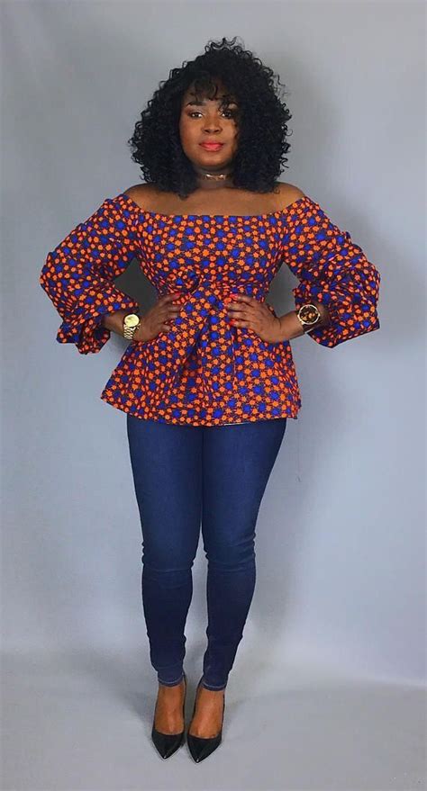 African Prints Top And Jeans Styles To Rock This Weekend Fashion Ghana African Print Tops