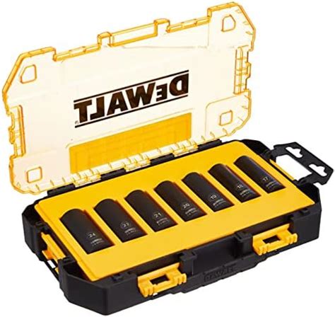 DEWALT DWMT74737 0 1 2 Metric Deep Impact Socket Set 7 Pieces