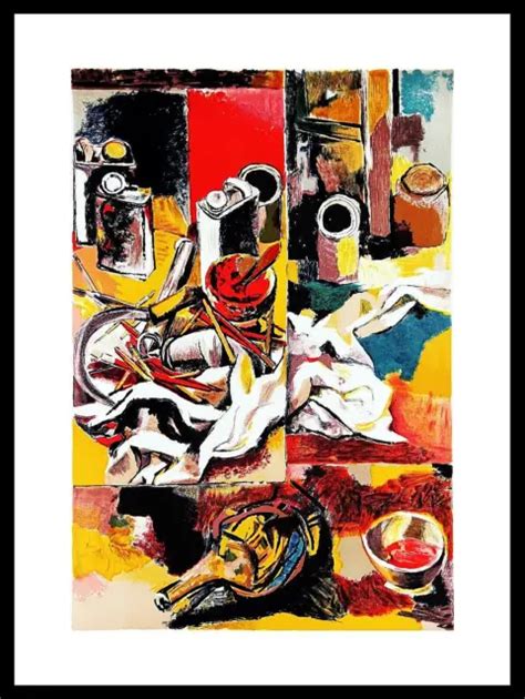 Renato Guttuso Litografia Cm X Interno Dello Studio Del