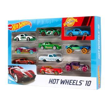 Coffret de 10 voitures Hot wheels Mattel Modèle aléatoire Voiture Achat prix fnac