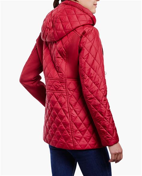 Zip Front Hooded Quilted Jacket Quilted Jacket London Fog