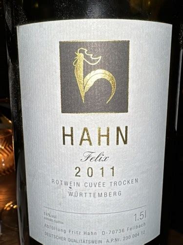 Fritz Hahn Felix Rotwein Cuvée Trocken Vivino