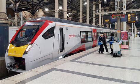 First 12 Carriage Greater Anglia Electric Train Arrives At Liverpool Street