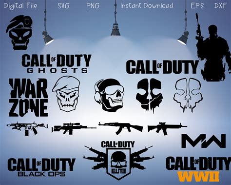 Call Of Duty Svg Bundle Cod Svg Warzone Svg Modern Warfare Etsy Canada