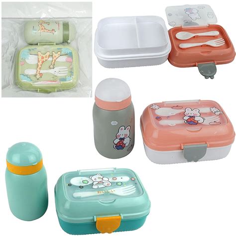 Kit Marmita Infantil Lancheira Lanchinho C Talheres Squeeze Shopee Brasil