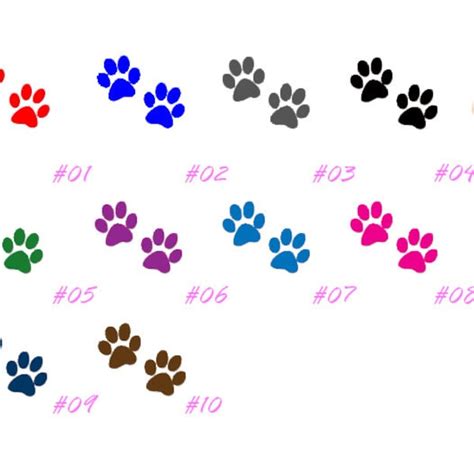 Paw Print Nail Decal Etsy