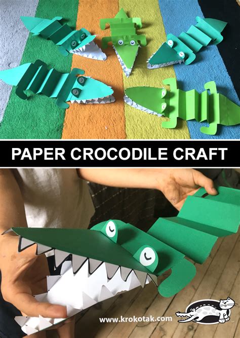 Krokotak Paper Crocodile Craft