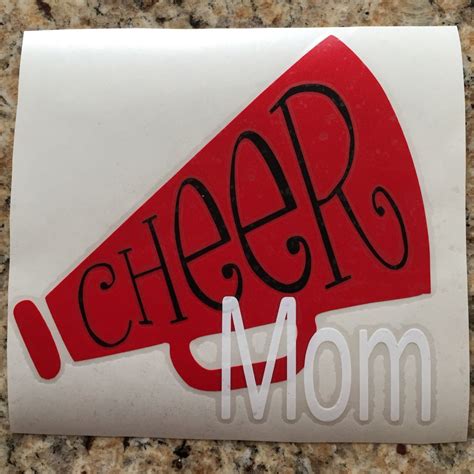 Cheer Mom Car Decal Megaphone Free Shipping By Sassyfrassoriginal On Etsy