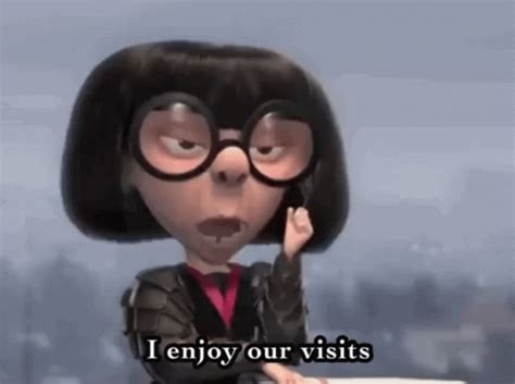 Edna Mode Enjoy Our Visits GIF - Edna Mode Enjoy Our Visits Company ...