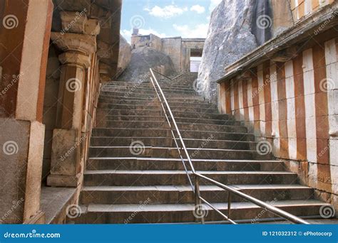 Steps Leading To the Entrance of the Gomateshwara Temple, Vindhyagiri Hill, Shravanbelgola ...