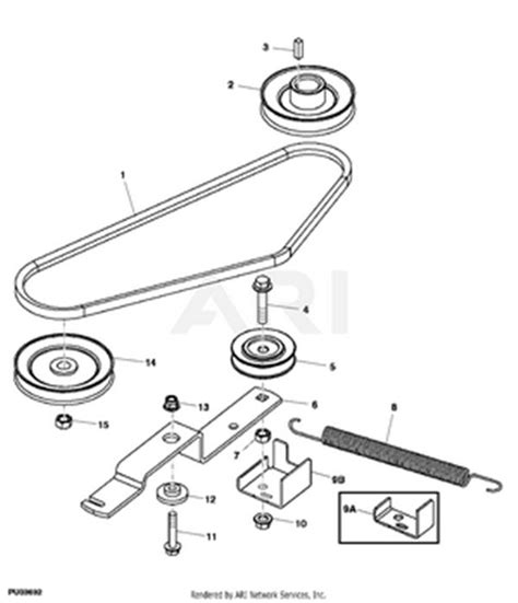 John Deere Z445 Mower Deck Belt Diagram