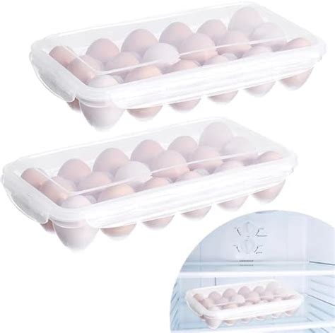 Pack Egg Holder Fridge Storage Containers Egg Storage For Kitchen