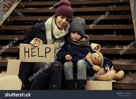 homeless mother  child