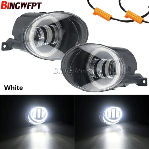 Pieces Angel Eye Fog Light Car Led Lens Fog Daytime Running Lamp Drl