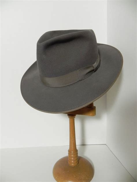 Vintage Bond 1940s Grey Fedora Gangster Hat Etsy Fedora Vintage Hats