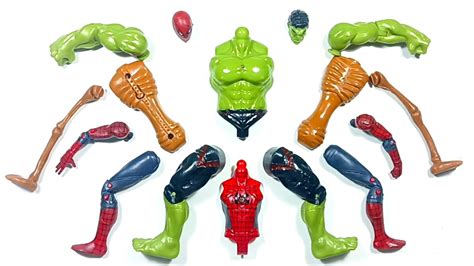 AVENGERS TOYS ASSEMLBE SUPERHERO SPIDER MAN SIRENHEAD And HULK SMASH