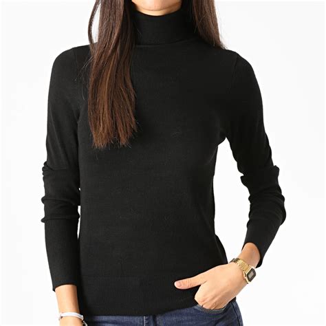 Only Pull Col Roulé Femme Venice Noir LaBoutiqueOfficielle