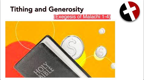 Ncc Lecture Tithing And Generosity Exegesis Of Malachi 1 4 Youtube