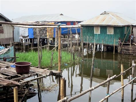 The Bamboo Houses Of Ganvie Village On Lake Nokoue Near Cotonou Benin