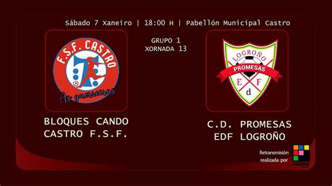 Bloques Cando FSF Castro CD Promesas EDF Logroño YouTube