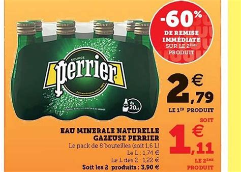 Promo Eau Min Rale Naturelle Gazeuse Perrier Chez Hyper U Icatalogue Fr