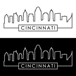 Skyline Cincinnati Silhouette Vector Images (63)