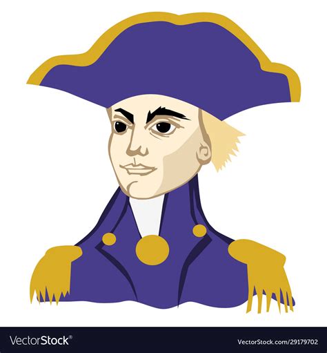 Horatio nelson british admiral Royalty Free Vector Image