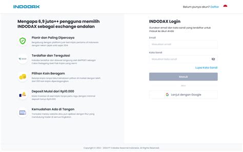 Nikmati Kemudahan Daftar Dan Masuk Akun Indodax Dengan Apple Google