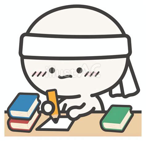 勉強するシンプルでかわいい人物88-3イラスト - No: 26033935｜無料イラスト・フリー素材なら「イラストAC」